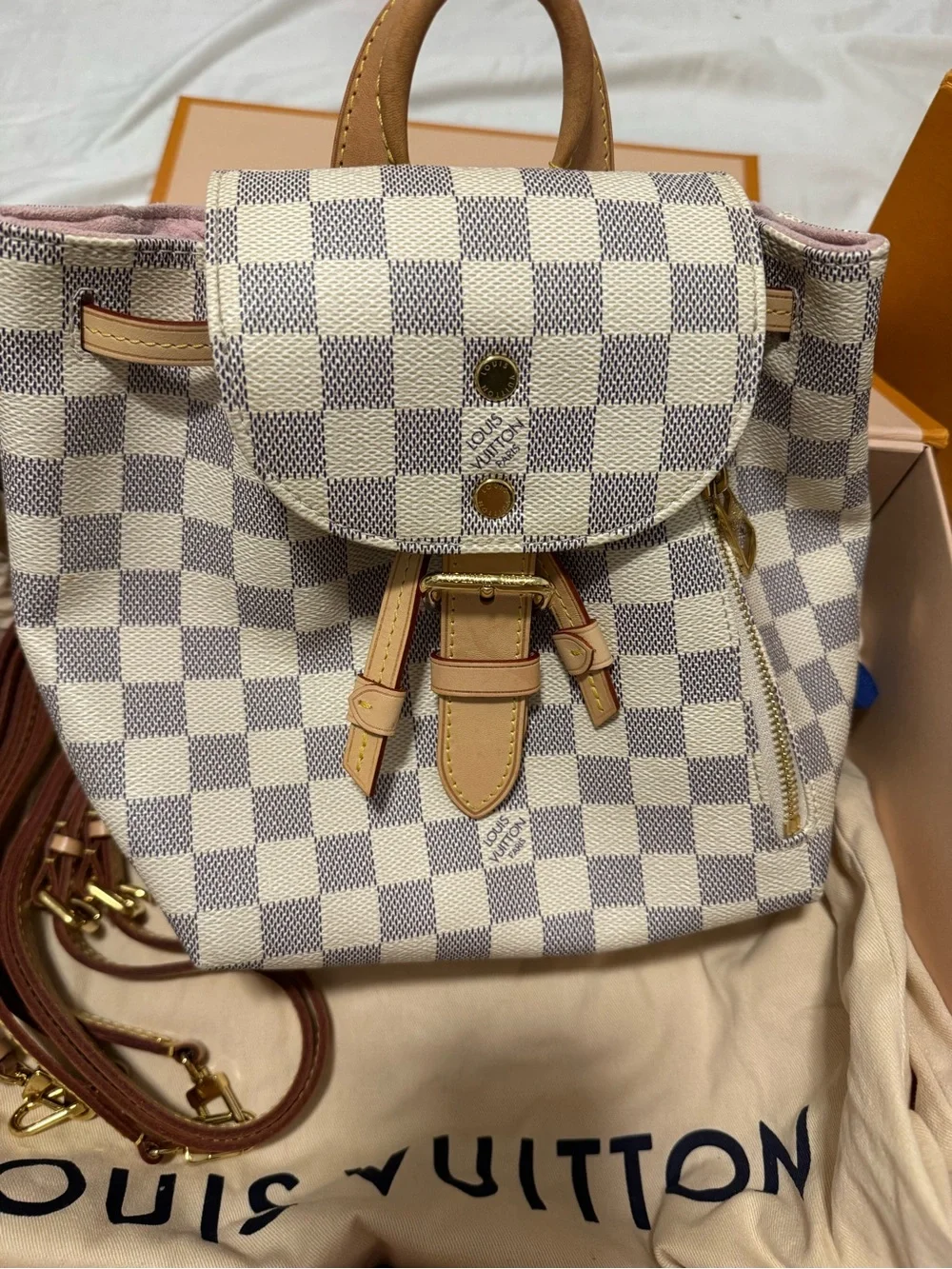 Louis Vuitton Damier Azur Sperone BB Mini Backpack